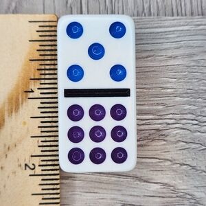 5:9 Replacement Dominoes Large Dot Shiny Color 2 X 1 X 5/8th